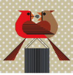 Charley Harper Needlepoint - Redbird Romance